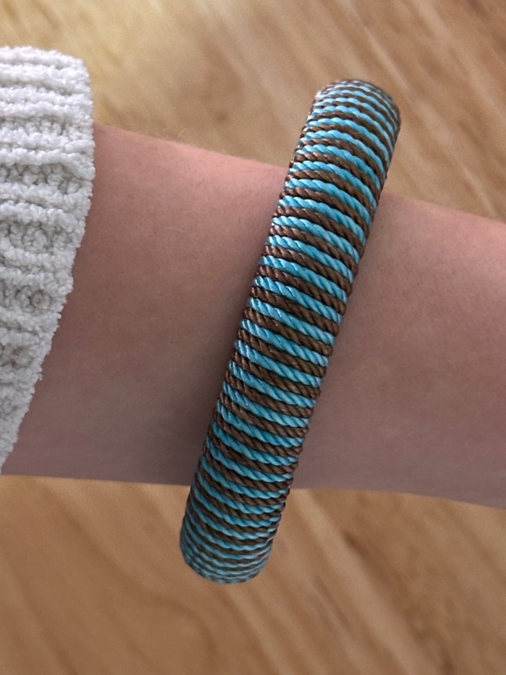 Maurice's • Blue & Brown Bangle Bracelet (os)